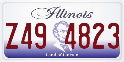 IL license plate Z494823