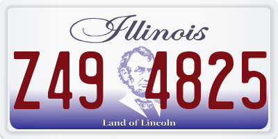 IL license plate Z494825