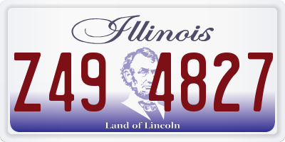 IL license plate Z494827