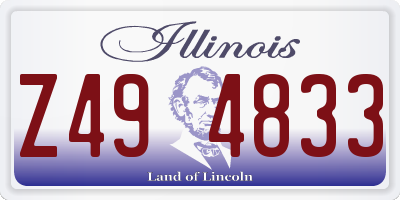 IL license plate Z494833