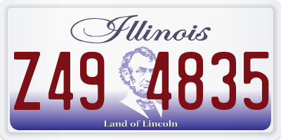 IL license plate Z494835