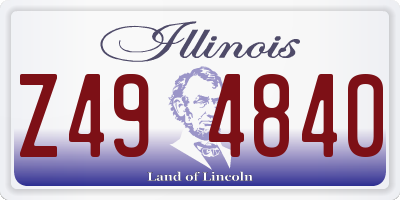 IL license plate Z494840