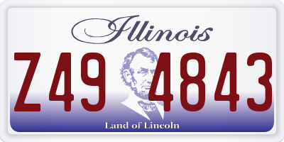 IL license plate Z494843