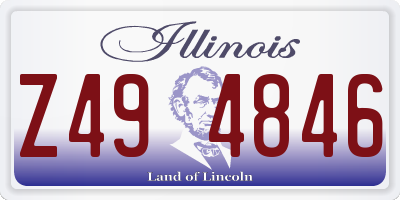 IL license plate Z494846