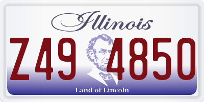 IL license plate Z494850