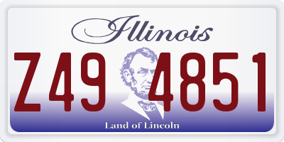 IL license plate Z494851