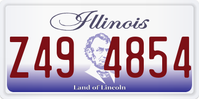 IL license plate Z494854
