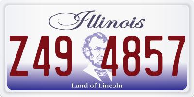IL license plate Z494857
