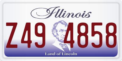 IL license plate Z494858