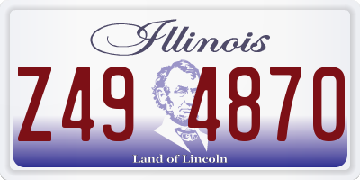 IL license plate Z494870