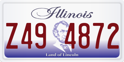 IL license plate Z494872