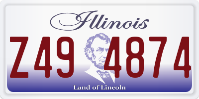 IL license plate Z494874