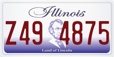 IL license plate Z494875