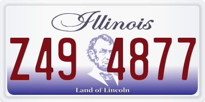 IL license plate Z494877