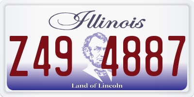 IL license plate Z494887