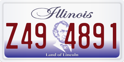 IL license plate Z494891