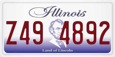 IL license plate Z494892