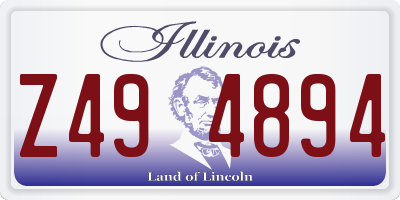 IL license plate Z494894
