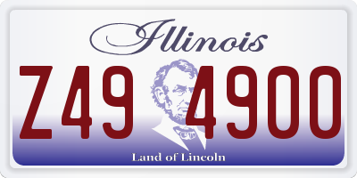 IL license plate Z494900