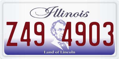 IL license plate Z494903
