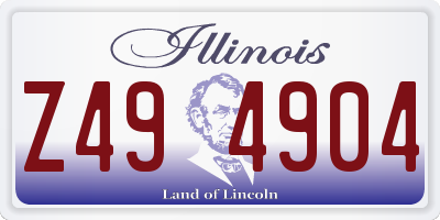 IL license plate Z494904