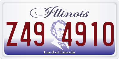IL license plate Z494910
