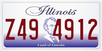 IL license plate Z494912