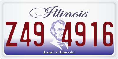 IL license plate Z494916