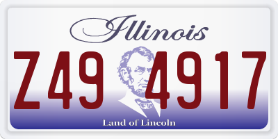 IL license plate Z494917