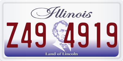 IL license plate Z494919