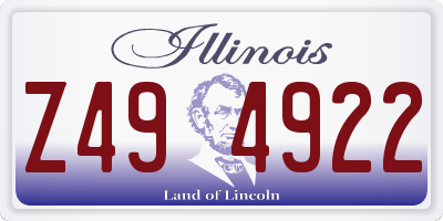 IL license plate Z494922