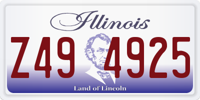 IL license plate Z494925