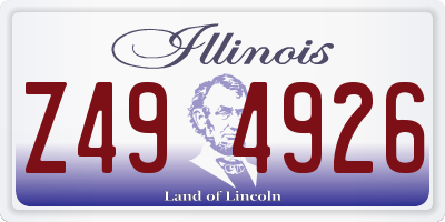 IL license plate Z494926
