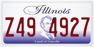 IL license plate Z494927