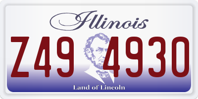 IL license plate Z494930