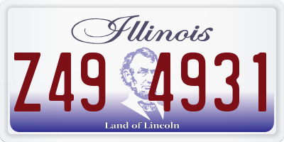 IL license plate Z494931