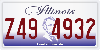 IL license plate Z494932