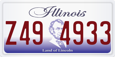 IL license plate Z494933