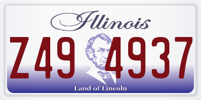 IL license plate Z494937