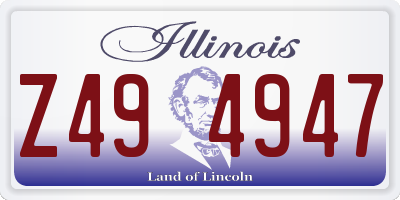 IL license plate Z494947