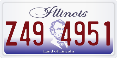IL license plate Z494951