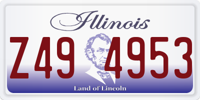 IL license plate Z494953