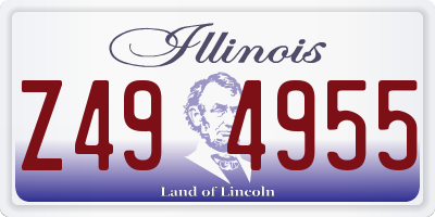IL license plate Z494955