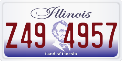 IL license plate Z494957