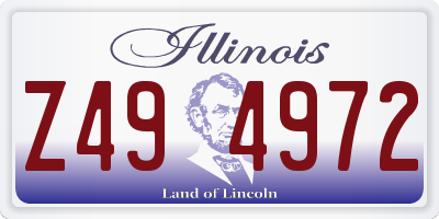 IL license plate Z494972