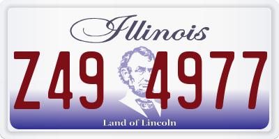 IL license plate Z494977
