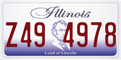 IL license plate Z494978