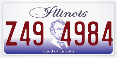 IL license plate Z494984