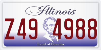 IL license plate Z494988