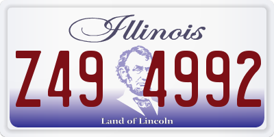 IL license plate Z494992
